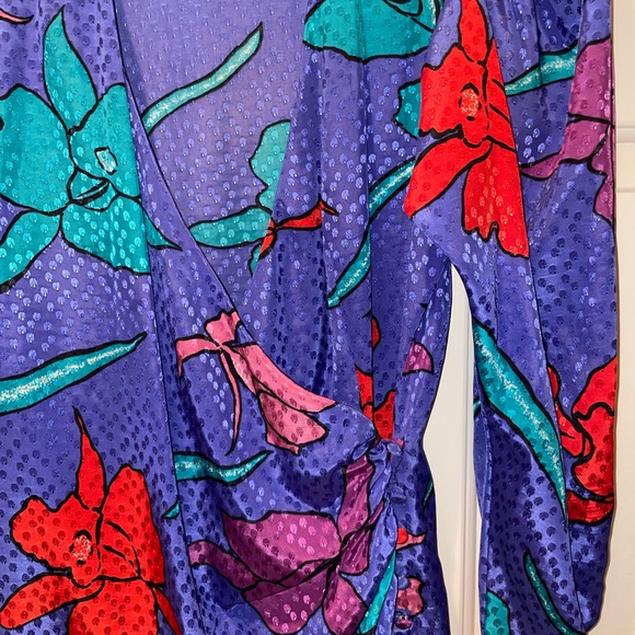 Vintage 80s floral dress super sexy - Picture 5 of 9